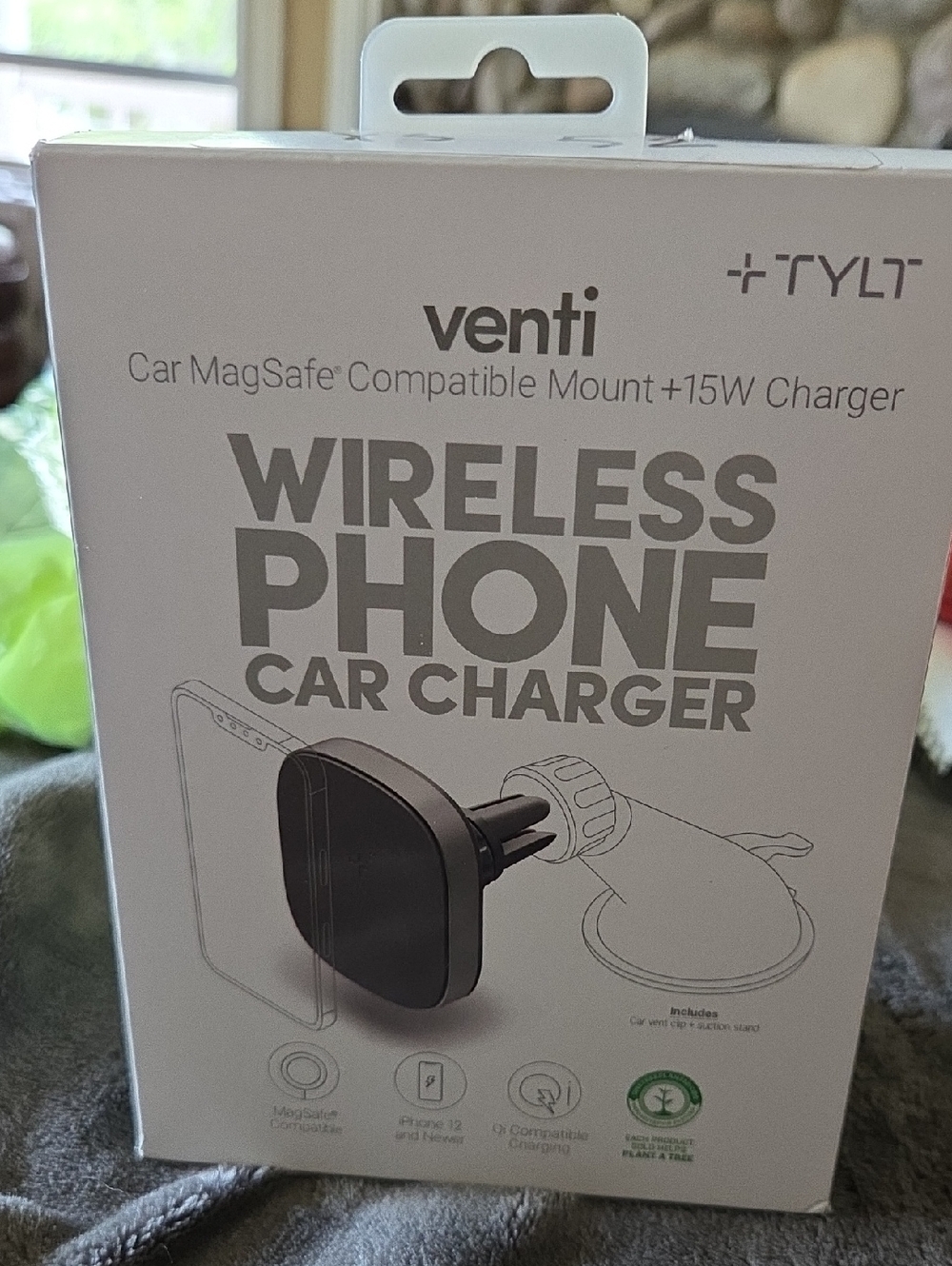 Venti Wireless Phone Car Charger - Black